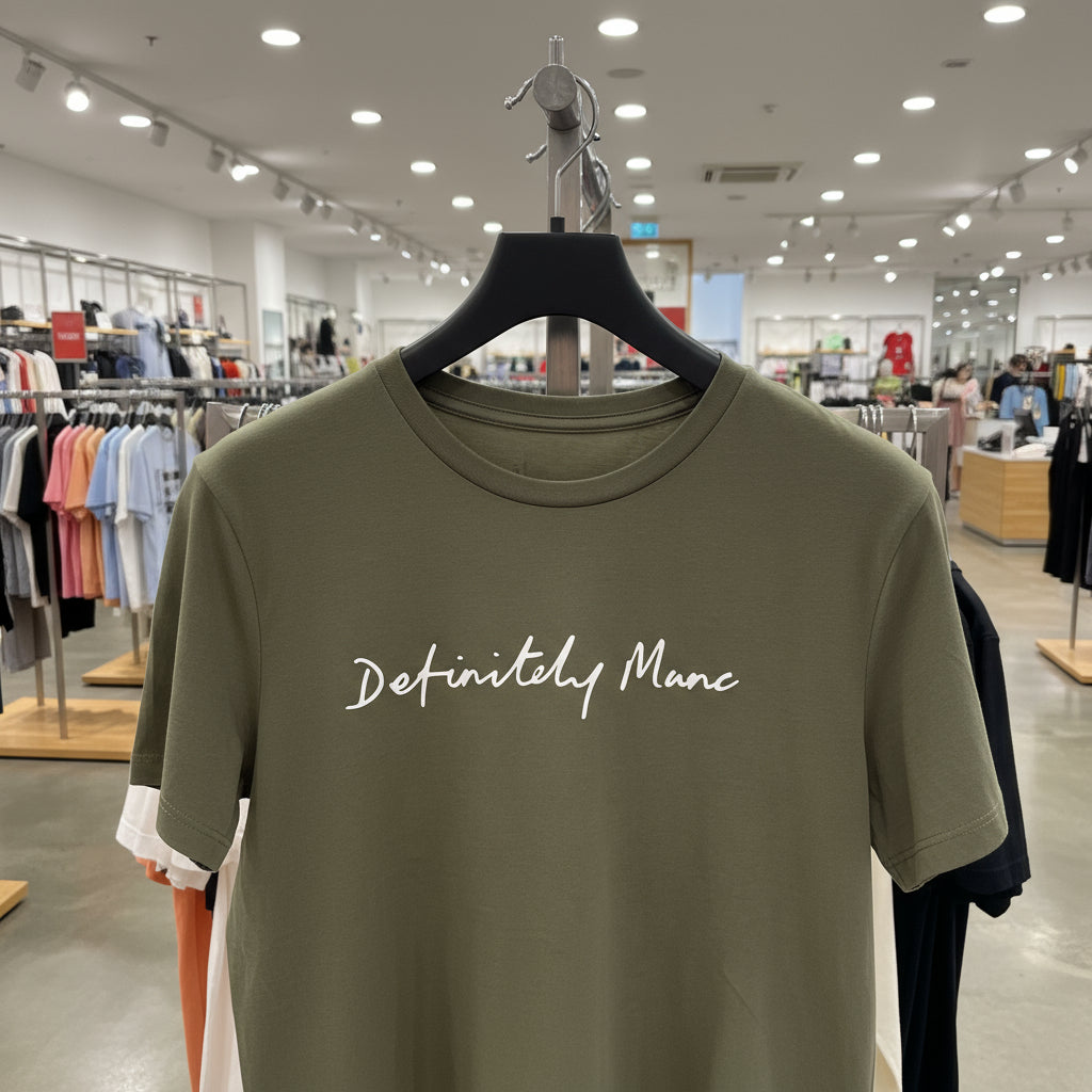 Bottle Green Definitely Manc '3D' Premium T-Shirt