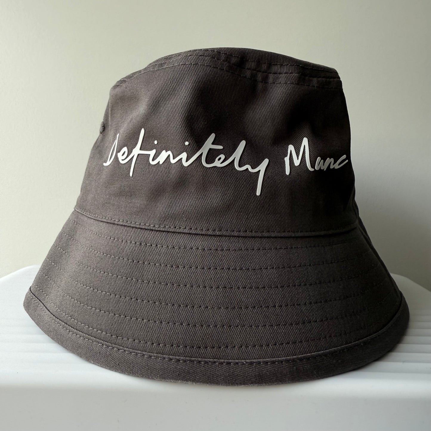 Grey Definitely Manc '3D' Bucket Hat