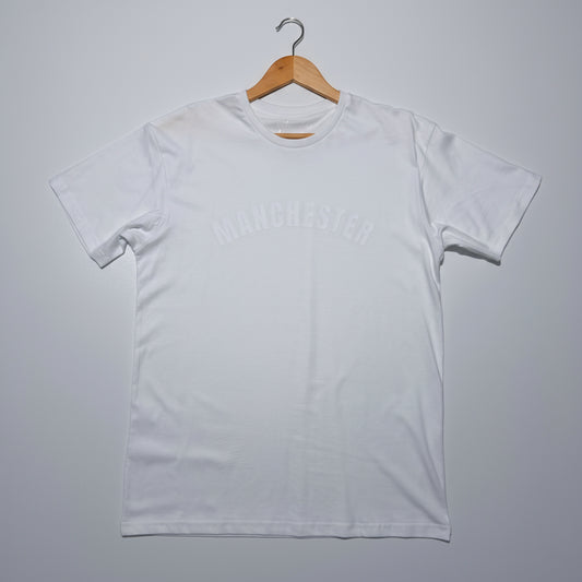 White Manchester '3D' WhiteWash T-shirt