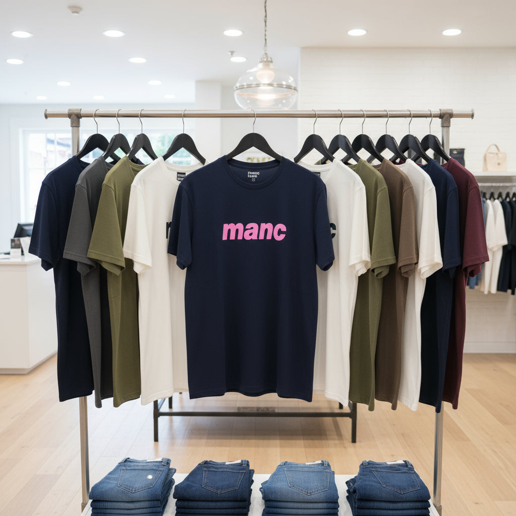 Navy Manc '3D' T-Shirt