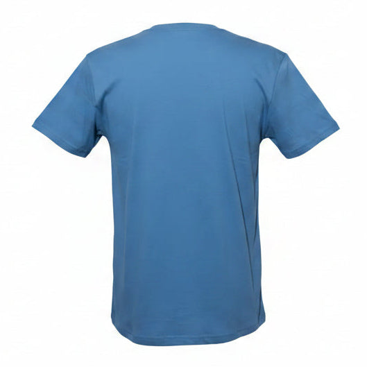 Blue t-shirt on a white background