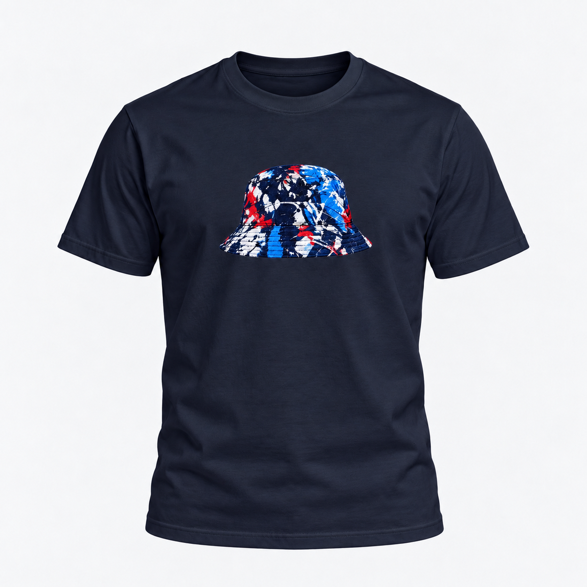 Navy Bucket Hat Logo T-Shirt