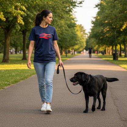 Navy Rail Logo '3D' T-Shirt