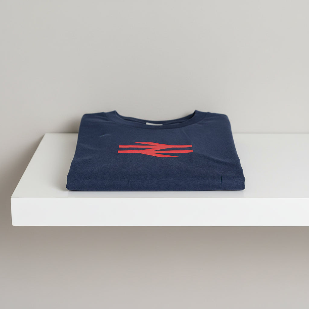 Navy Rail Logo '3D' T-Shirt
