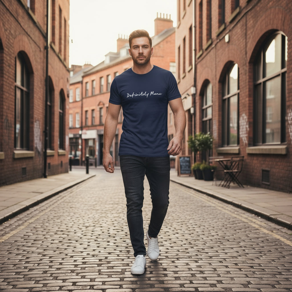 Navy Definitely Manc '3D' T-Shirt