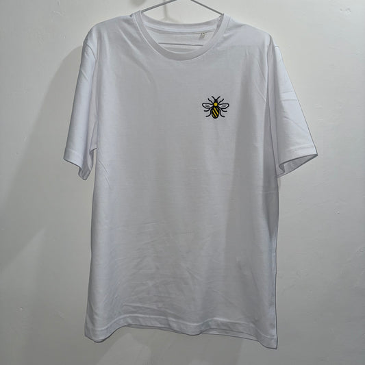 White Manc Bee '3D' Premium T-Shirt