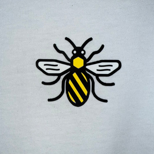 White Manc Bee '3D' Premium T-Shirt