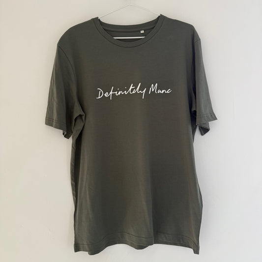 Bottle Green Definitely Manc '3D' Premium T-Shirt