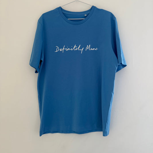 Azure Blue Definitely Manc '3D' Premium T-Shirt