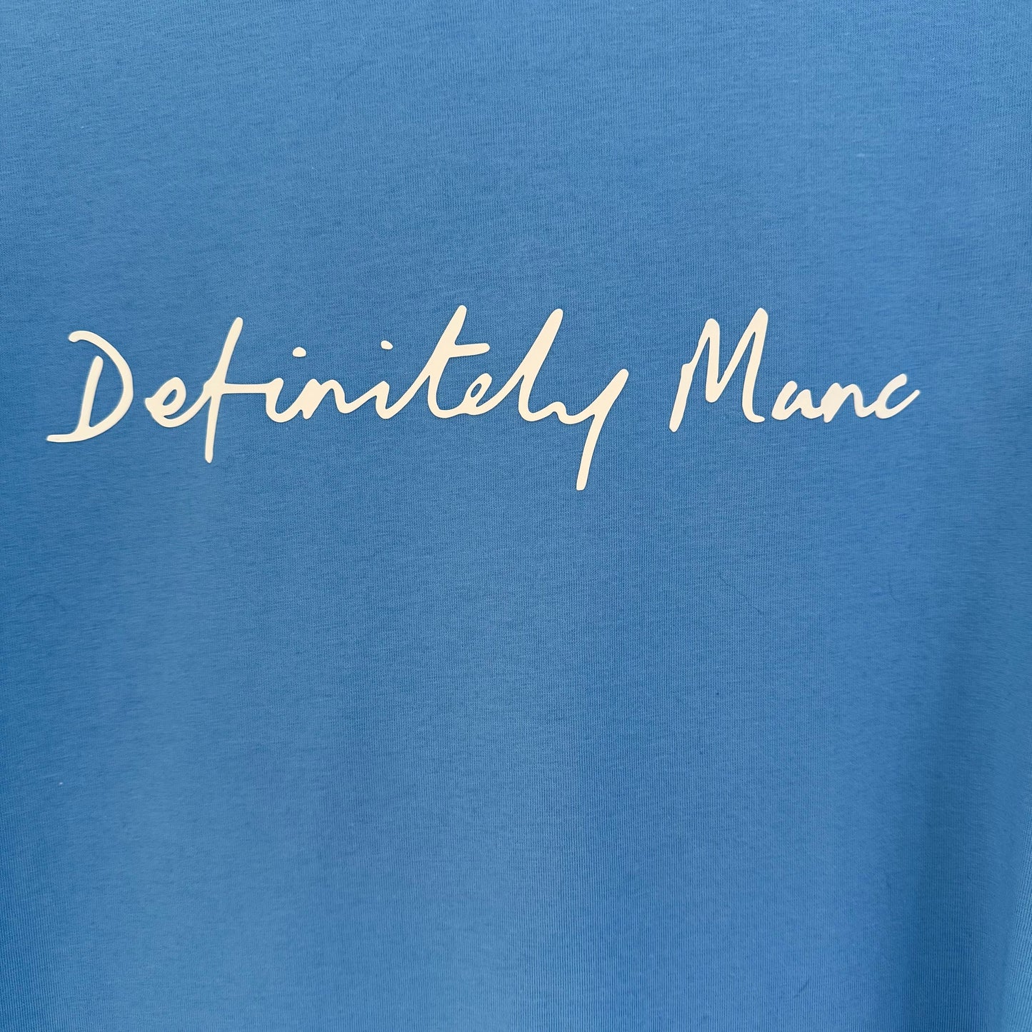 Azure Blue Definitely Manc '3D' Premium T-Shirt