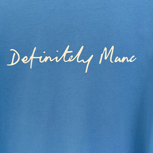 Azure Blue Definitely Manc '3D' Premium T-Shirt