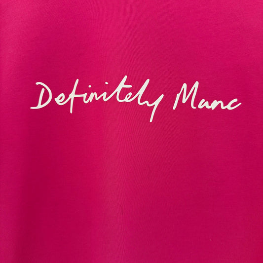 Rose Pink Definitely Manc '3D' Premium T-Shirt