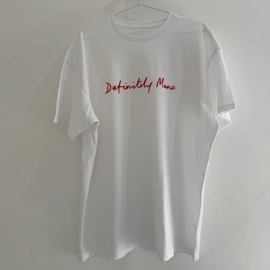 White Definitely Manc '3D' T-Shirt