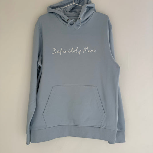 Sky Blue Definitely Manc '3D' Premium Hoodie