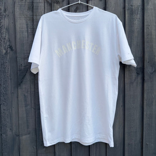 White Manchester '3D' WhiteWash T-shirt