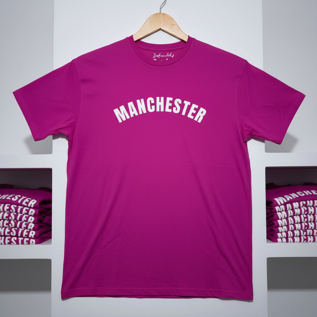 Cerise Manchester '3D' T-Shirt