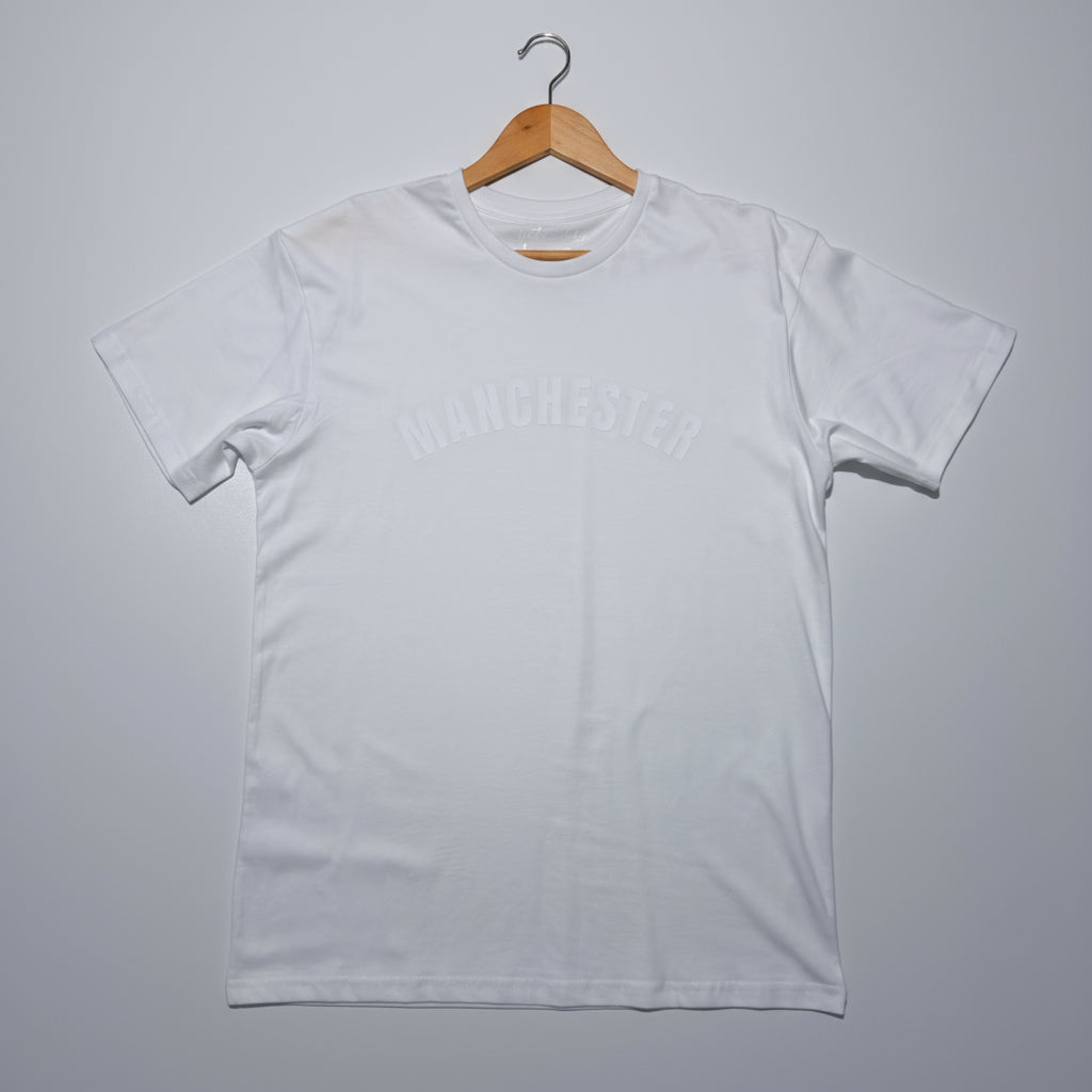 White Manchester '3D' WhiteWash T-shirt