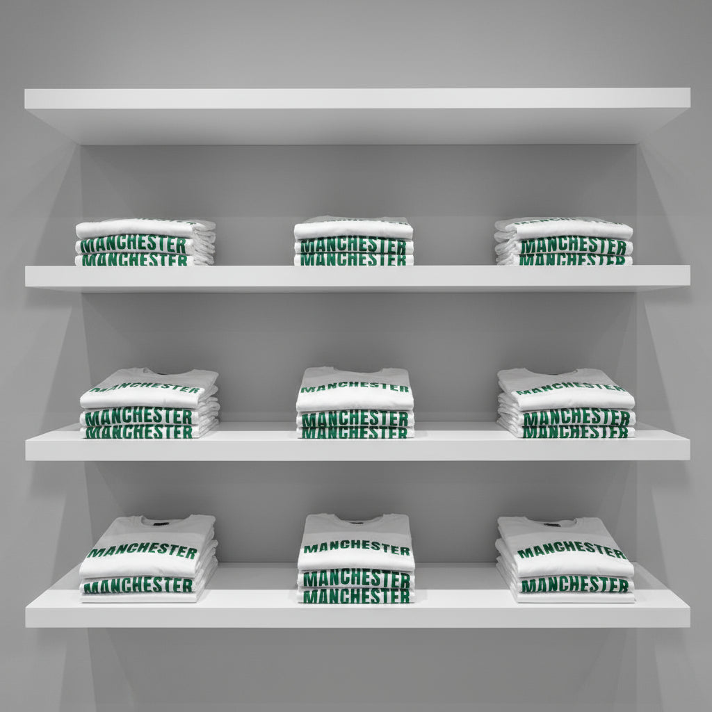 White Manchester '3D' T-Shirt