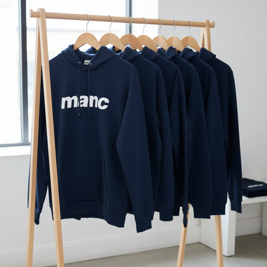 Navy Manc Premium Hoodie