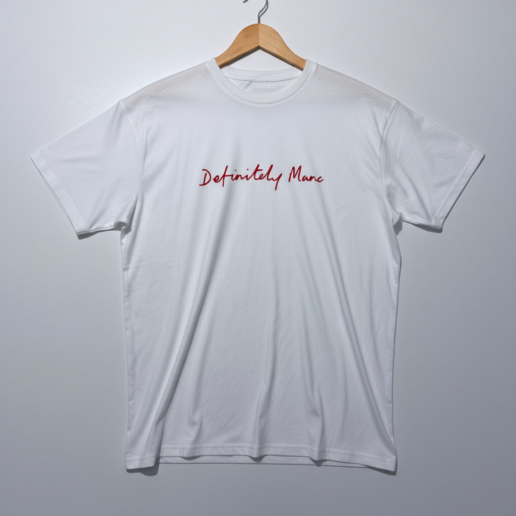 White Definitely Manc '3D' T-Shirt