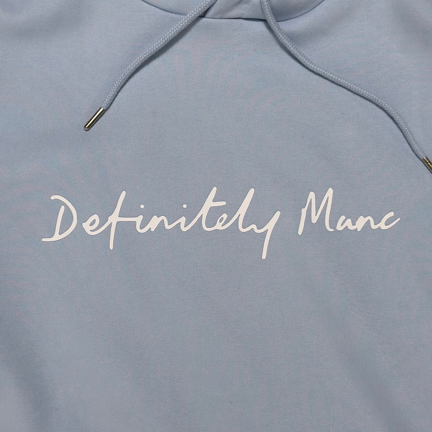 Sky Blue Definitely Manc '3D' Premium Hoodie