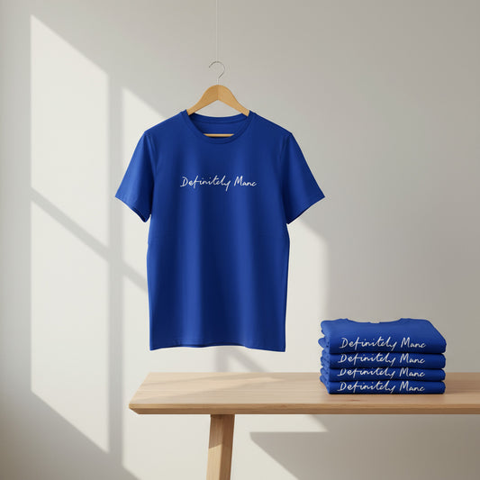 Blue Definitely Manc '3D' Premium T-Shirt