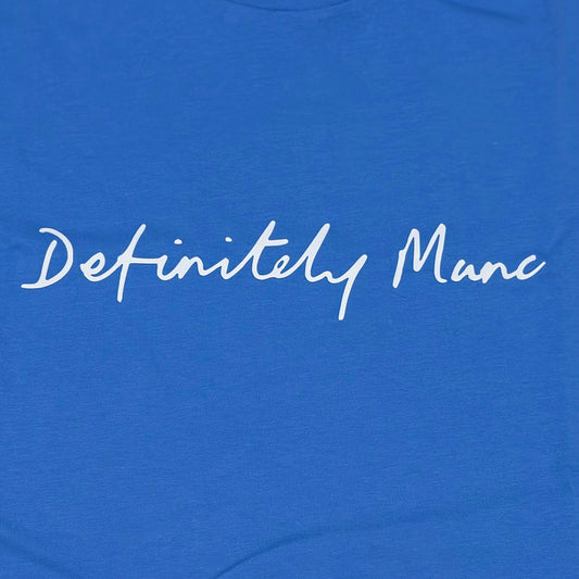 Azure Blue Definitely Manc '3D' Premium T-Shirt