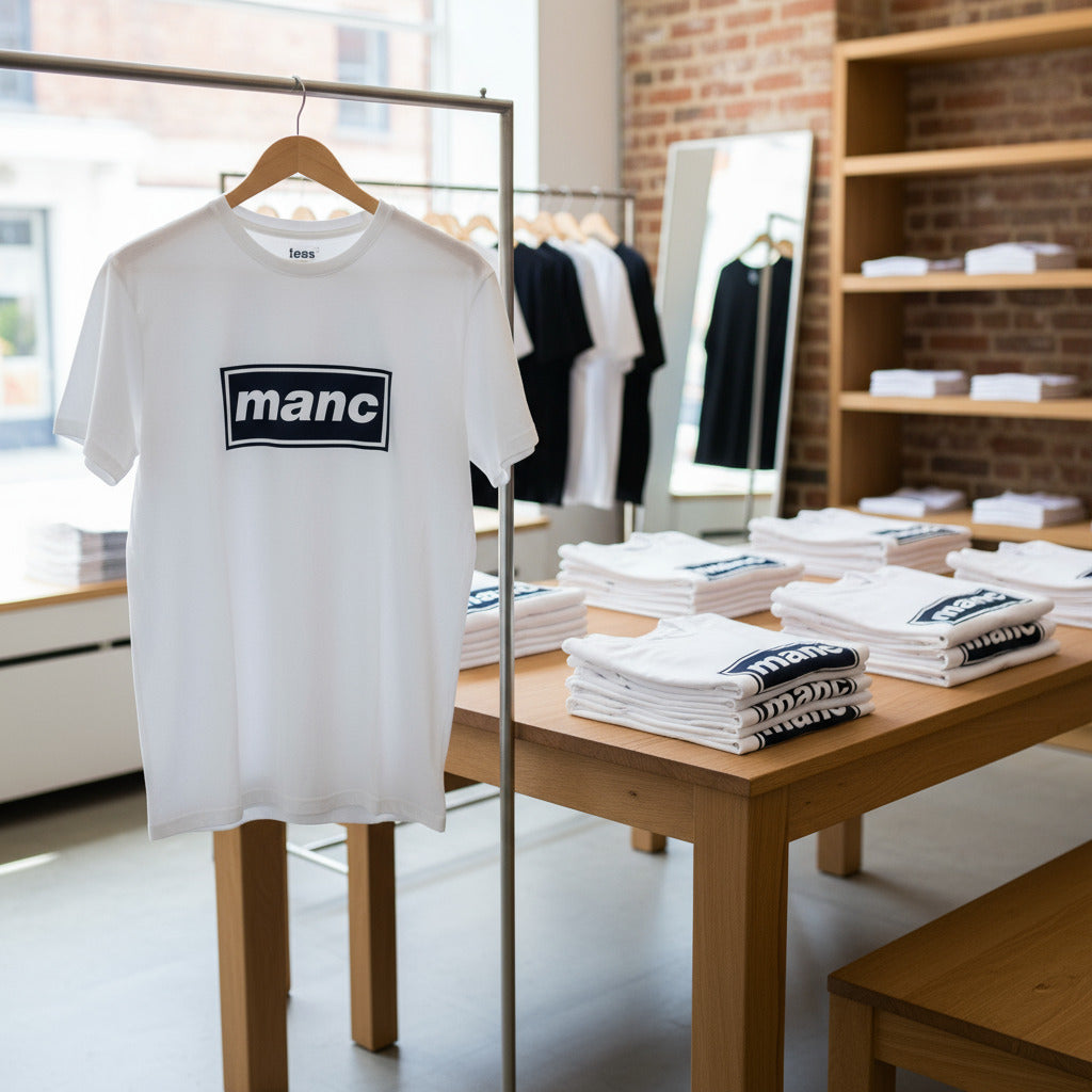 White Manc '3D' T-Shirt