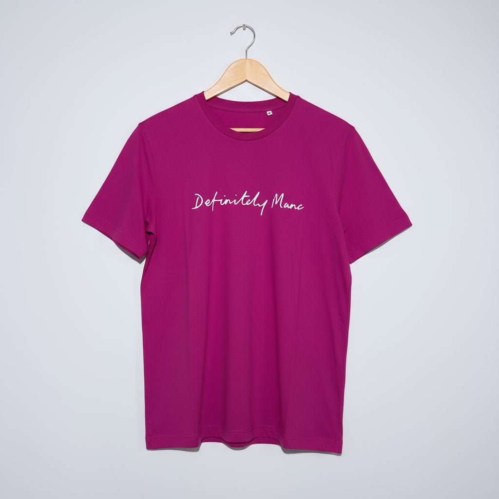 Rose Pink Definitely Manc '3D' Premium T-Shirt