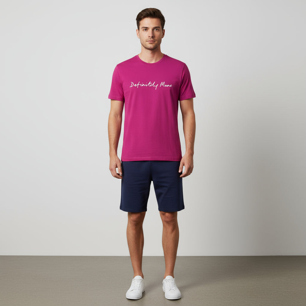 Rose Pink Definitely Manc '3D' Premium T-Shirt