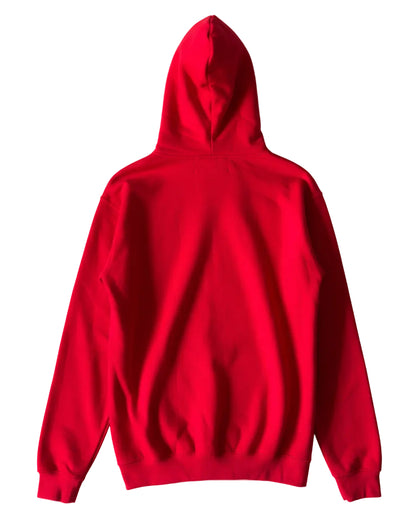 Red hoodie on a white background